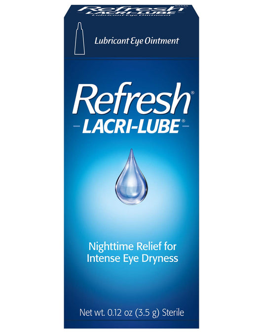 Refresh Lacri-Lube tubo frontal mostrando el envase y facilidad de uso