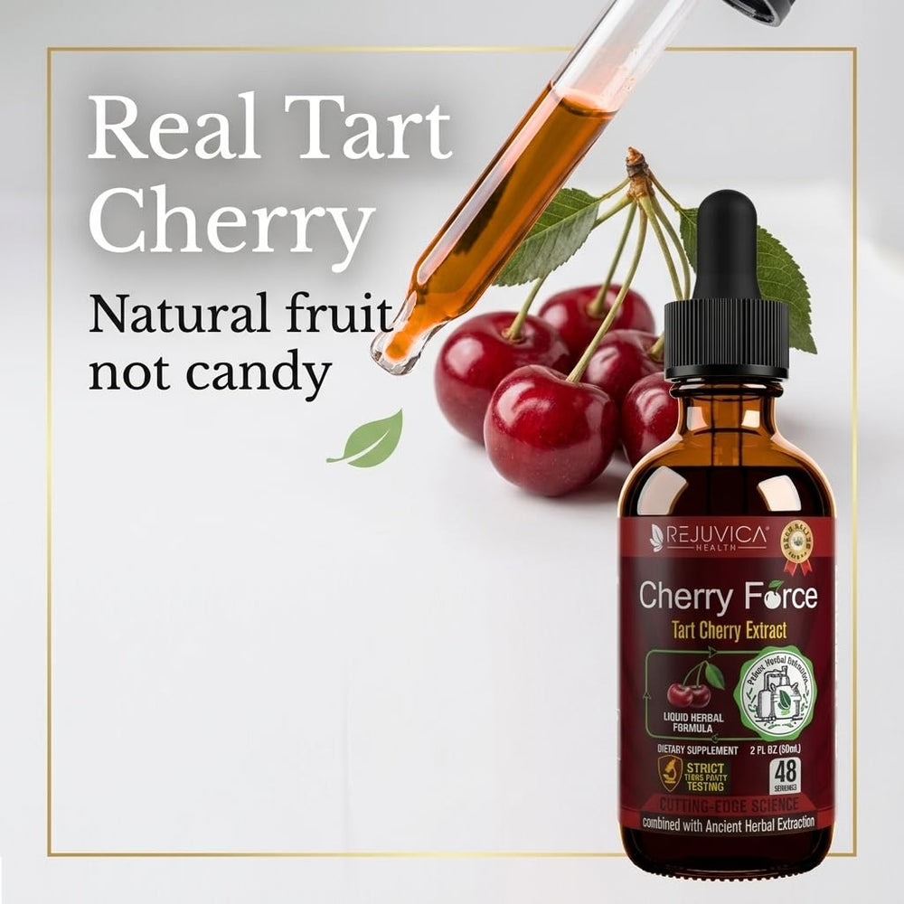 Rejuvica Health Cherry Force gotas en la lengua, administración sin agua sencilla
