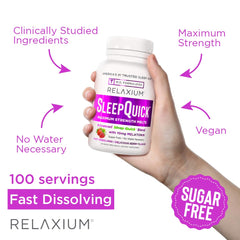 Relaxium uso en cama antes de dormir para facilidad nocturna