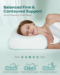 Releep almohada en uso por dormidor lateral ofreciendo alineación cervical