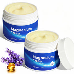 ReliCo frasco frontal del pack de crema de magnesio mostrando presentación y ahorro