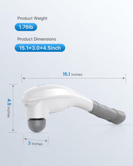 RENPHO comparación de tamaño con manos para mostrar ergonomía y ligereza