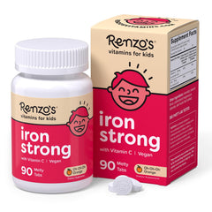 Renzo's envase frontal del producto mostrando 90 tabletas y beneficios visibles