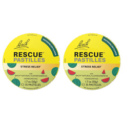 RESCUE Bach Pastillas, caja doble, sabor sandía, apoyo al bienestar emocional diario.