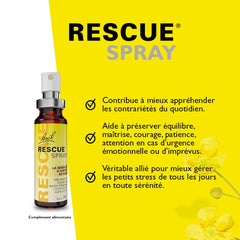 RESCUE Bach vista cercana de la textura del líquido y envase para dosificación exacta