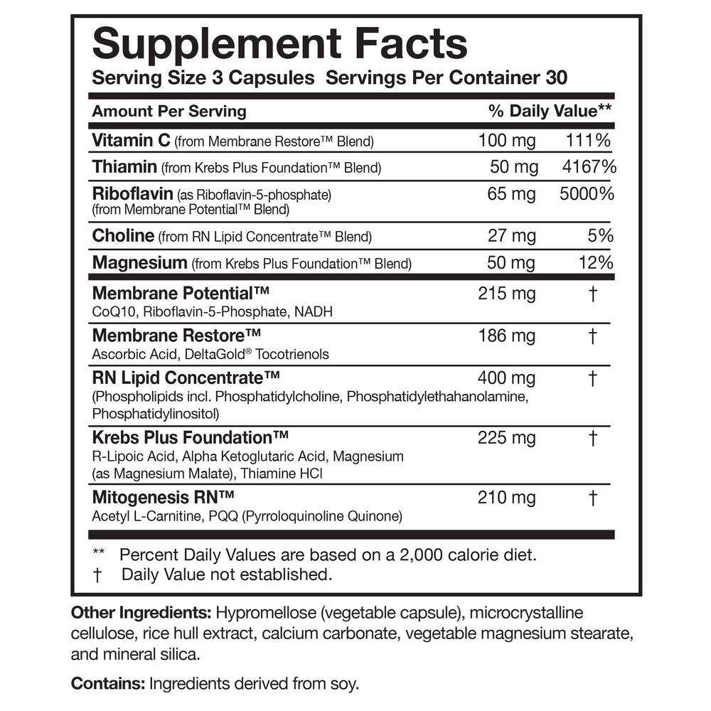 Researched Nutritionals ATP 360 botella junto a regla para comparar tamaño