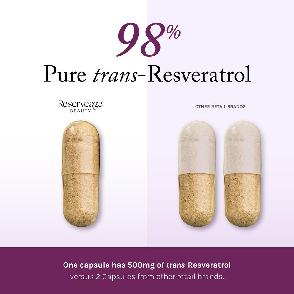 Reserveage Beauty polvo de extracto resaltando textura y origen natural