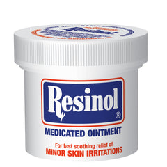 Resinol tarro frontal mostrando tamaño y diseño, alivio inmediato