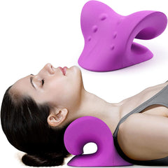 RESTCLOUD vista frontal del relaxer púrpura para soporte cervical y alivio