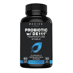 Revive Herbs DE111 en botella, soporte digestivo potencial.