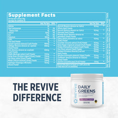 Revive MD polvo verde con mezcla de frutas para fibra