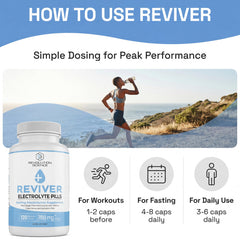 REVIVER cápsula en vaso con agua sugiriendo fácil ingestión y absorción