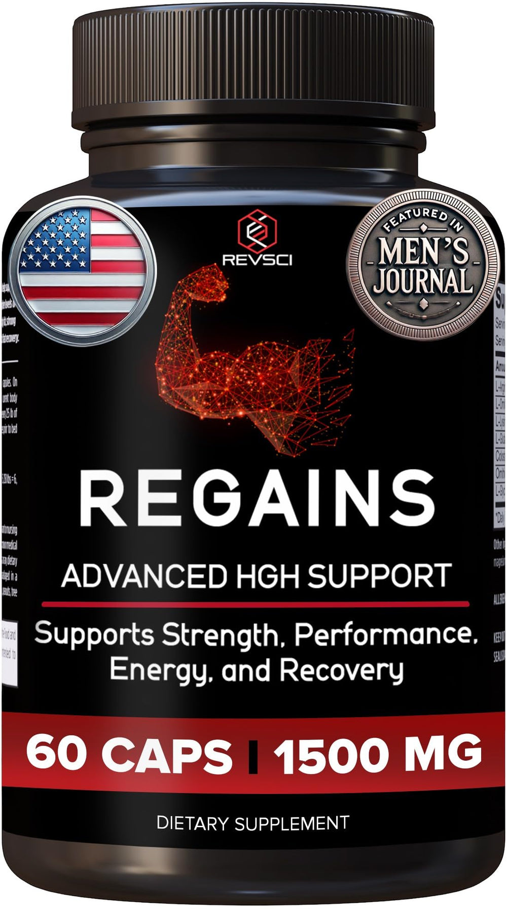 Revolution Science envase frontal mostrando marca y beneficio muscular