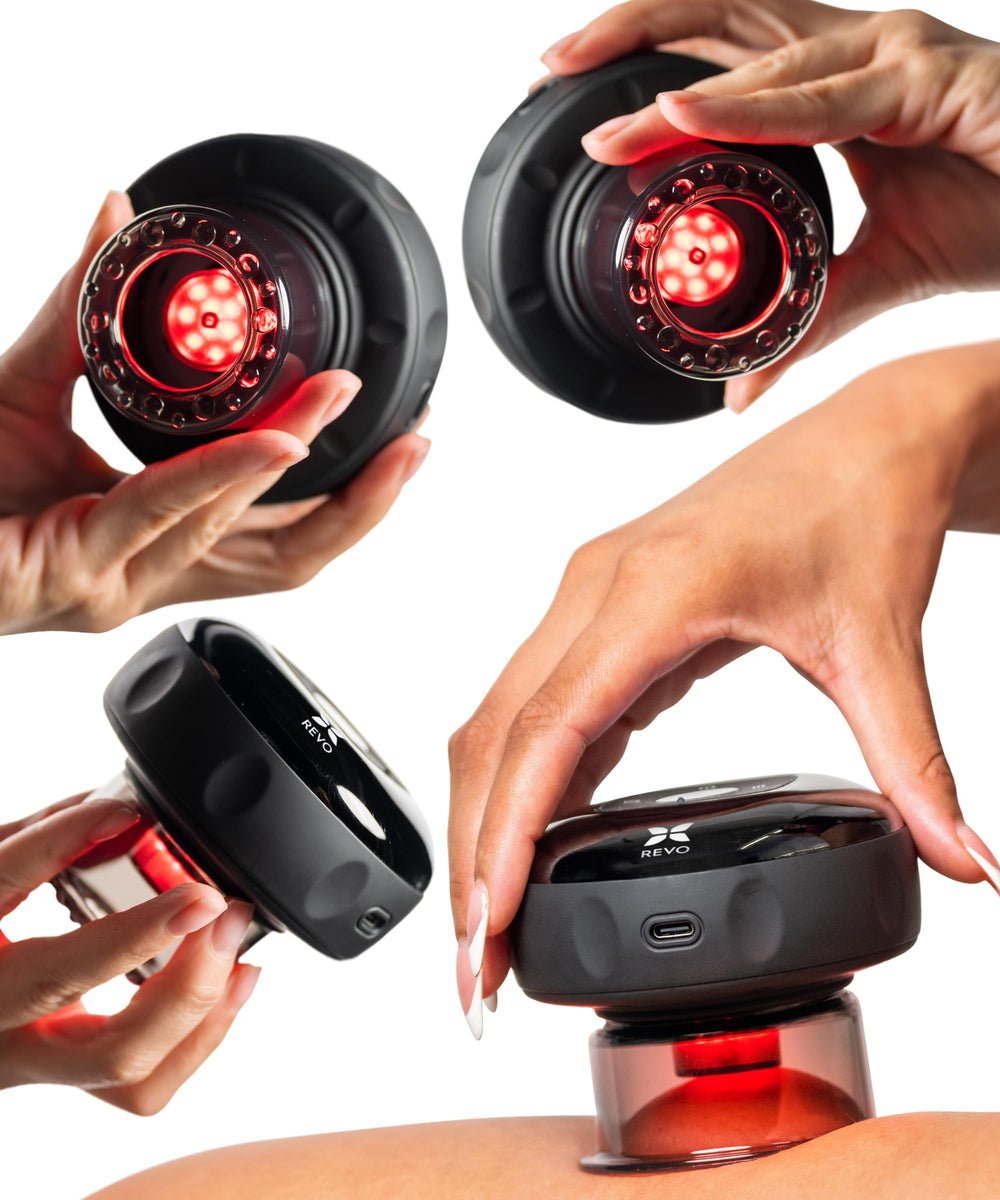 REVOMADIC REVO vista frontal del kit con copas y control, portátil y completo