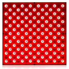 Rhmip panel frontal encendido mostrando cobertura amplia y efecto terapéutico