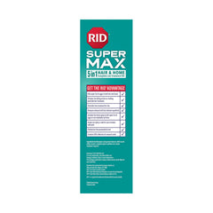 Spray para hogares con RID Super MAX en muebles y textiles sin pesticidas.