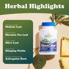RidgeCrest Herbals persona tomando cápsula durante día de polen para alivio respiratorio