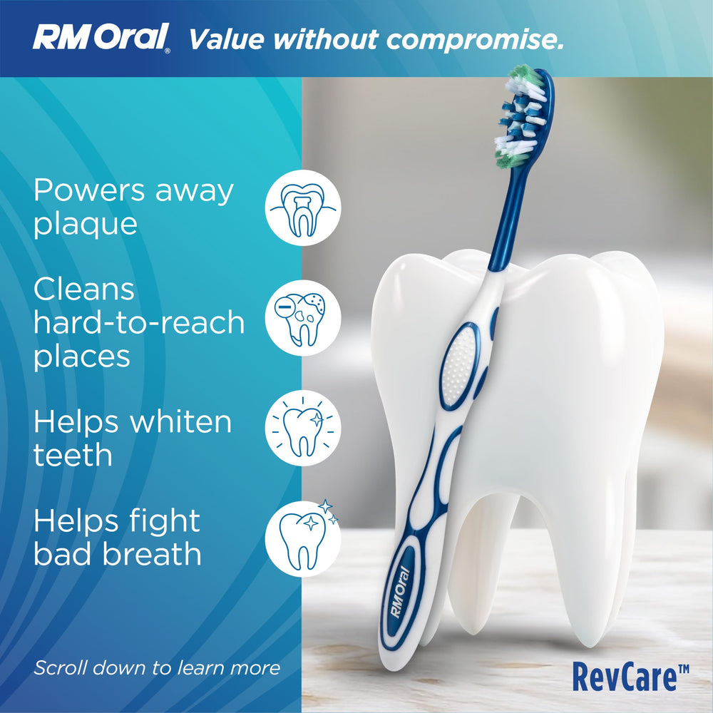 RM Oral mango texturizado con agarre cómodo y control al cepillar