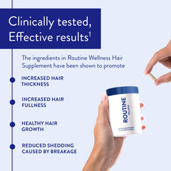 Routine Wellness texto de cápsulas y textura para mejor absorción