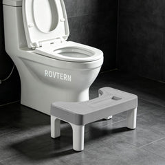 ROVTERN vista frontal del taburete con altura ideal para baño y confort