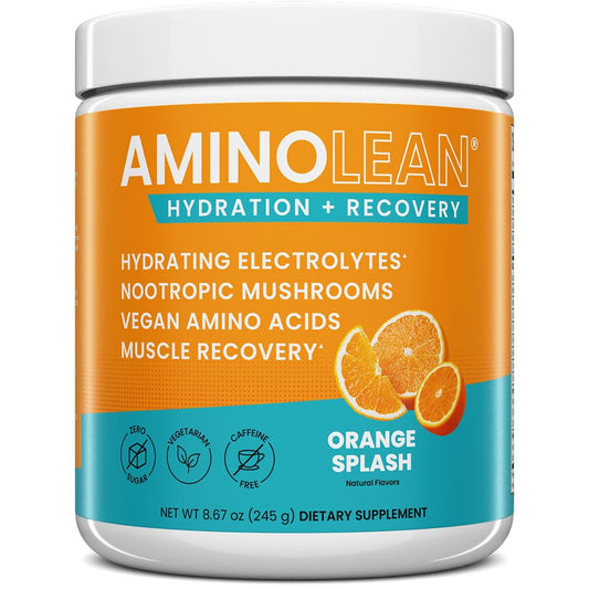 RSP NUTRITION AminoLean Recovery frente del envase, presentación clara y profesional