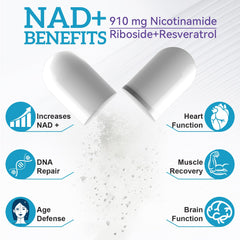 Ruduwu NAD+ con resveratrol y quercetina, mezcla premium.