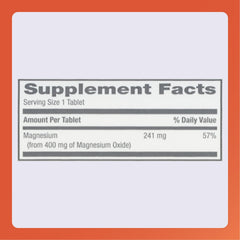 RUGBY LABORATORIES etiqueta nutricional enfatizando magnesio elemental