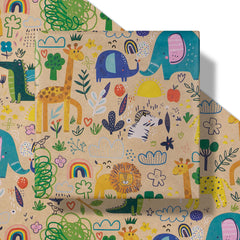 RUSPEPA detalle del estampado de animales que alegra paquetes