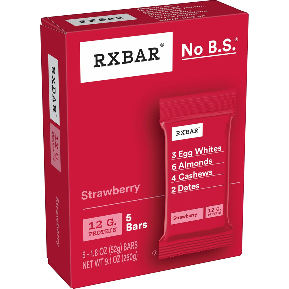 RXBAR barra en mano mostrando tamaño ideal para un snack rápido