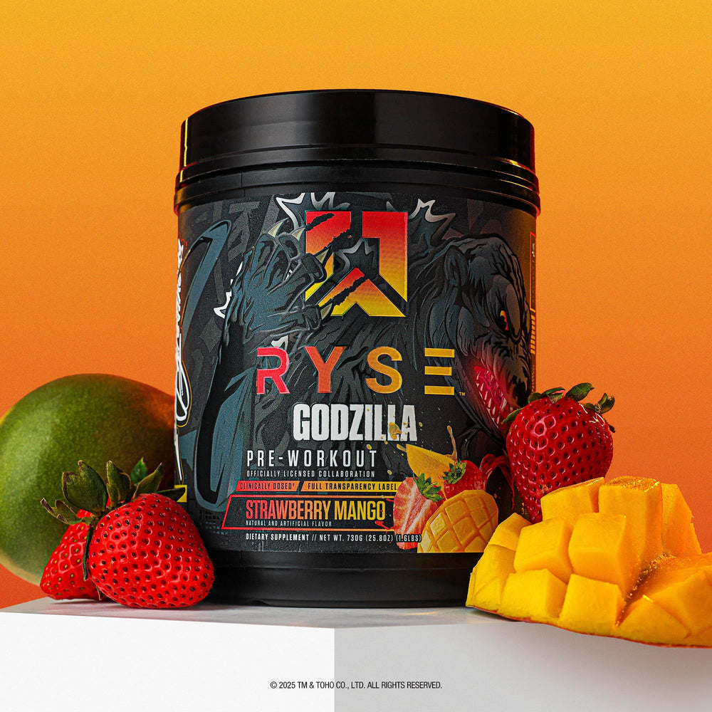 RYSE Up Supplements etiqueta con ingredientes clave legibles
