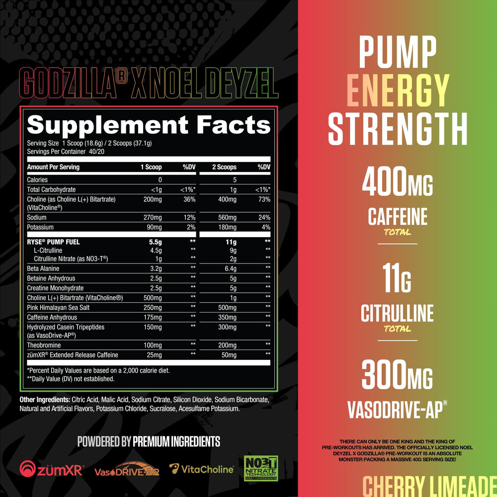 RYSE Up Supplements detalle del polvo fino para disolución rápida