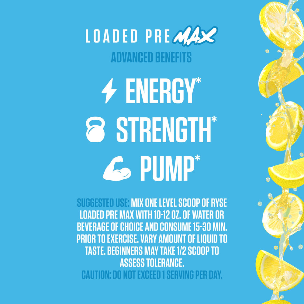 RYSE Up Supplements envase junto a pesa para comparar tamaño y porciones