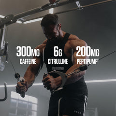 RYSE Up Supplements comparativa de tamaño y 25 servicios por bote para planificación