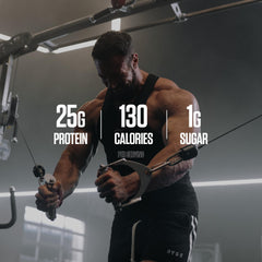RYSE Up Supplements etiqueta nutricional detallando proteína y MCTs