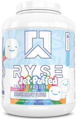 RYSE Up Supplements envase frontal Marshmallow mostrando diseño y tamaño