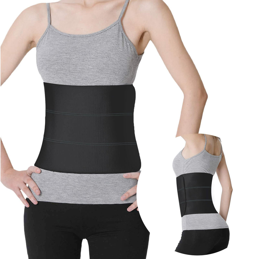 S faja abdominal frontal mostrando cobertura y soporte visual