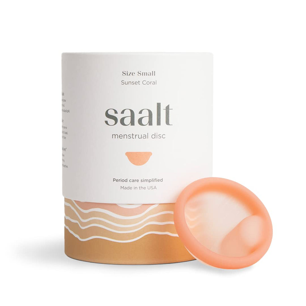 Saalt Disc Sunset Coral, vista frontal, comodidad suave para uso diario.
