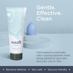 Saalt textura del gel en primer plano para limpieza efectiva