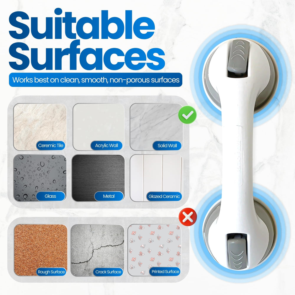 Safe-er-Grip colocada en borde de bañera para apoyo al salir
