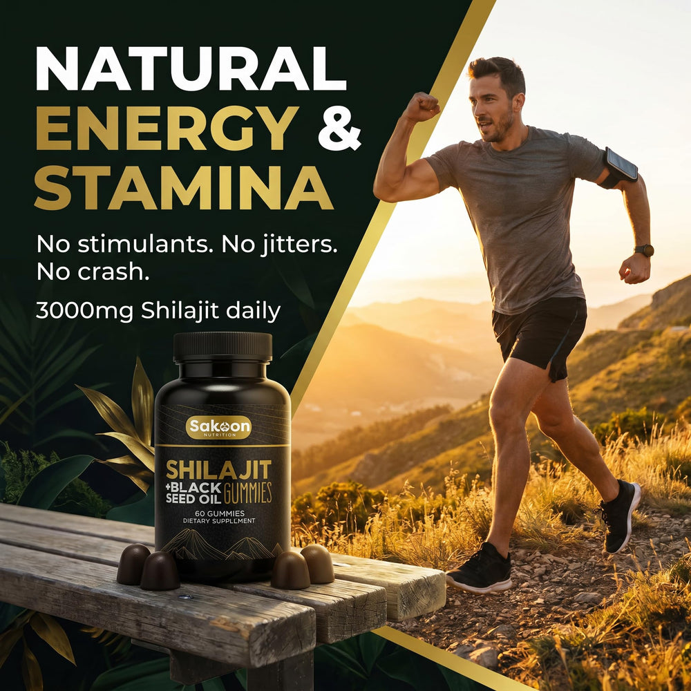Etiqueta nutricional de Sakoon Shilajit mostrando transparencia y pruebas