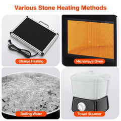 SalonDepot piedras en uso sobre espalda, ayuda a relajar zonas tensas