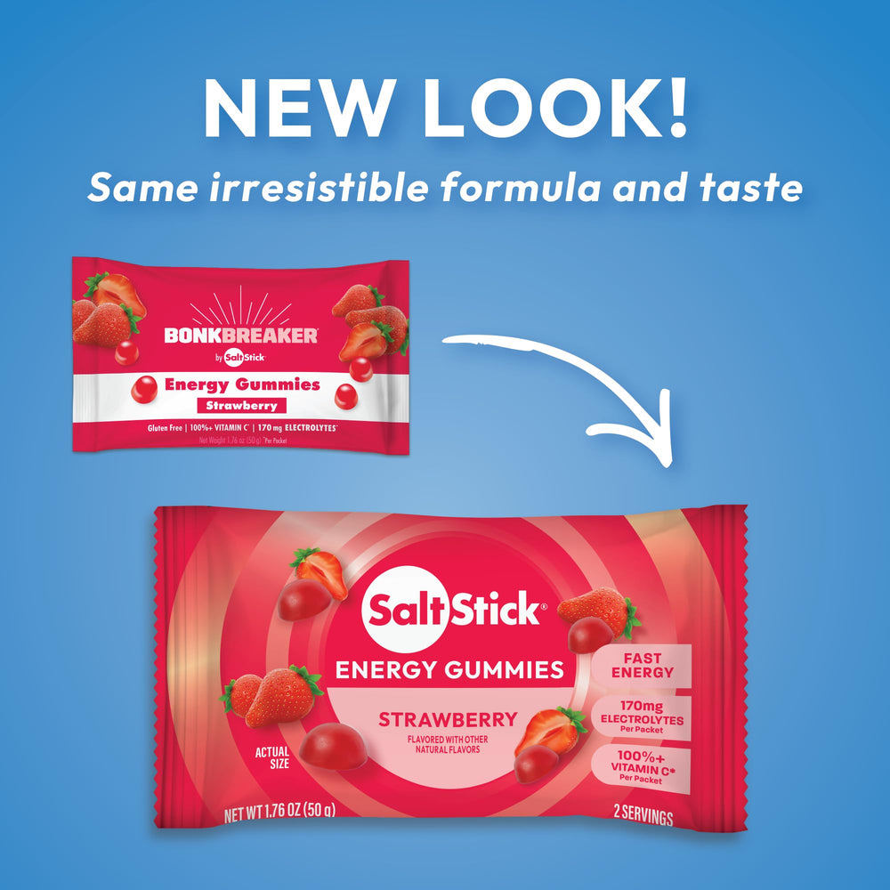 Primer plano de la textura de gomita SaltStick, masticable y rápida absorción