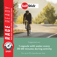 SaltStick etiqueta con información nutricional y certificación