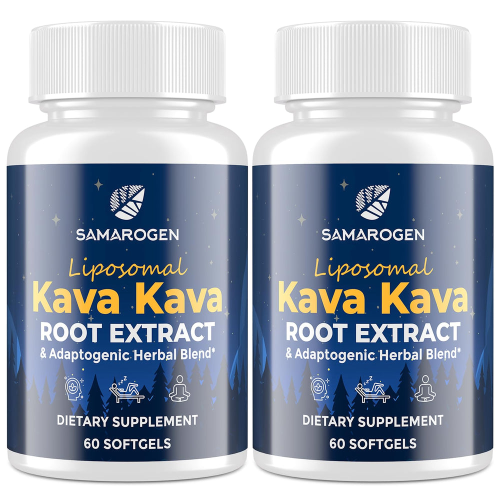 Samarogen frasco frontal de kava kava para identificación clara