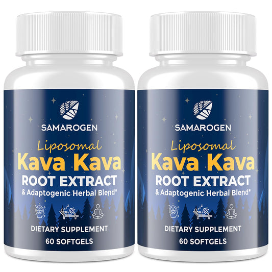 Samarogen frasco frontal de kava kava para identificación clara