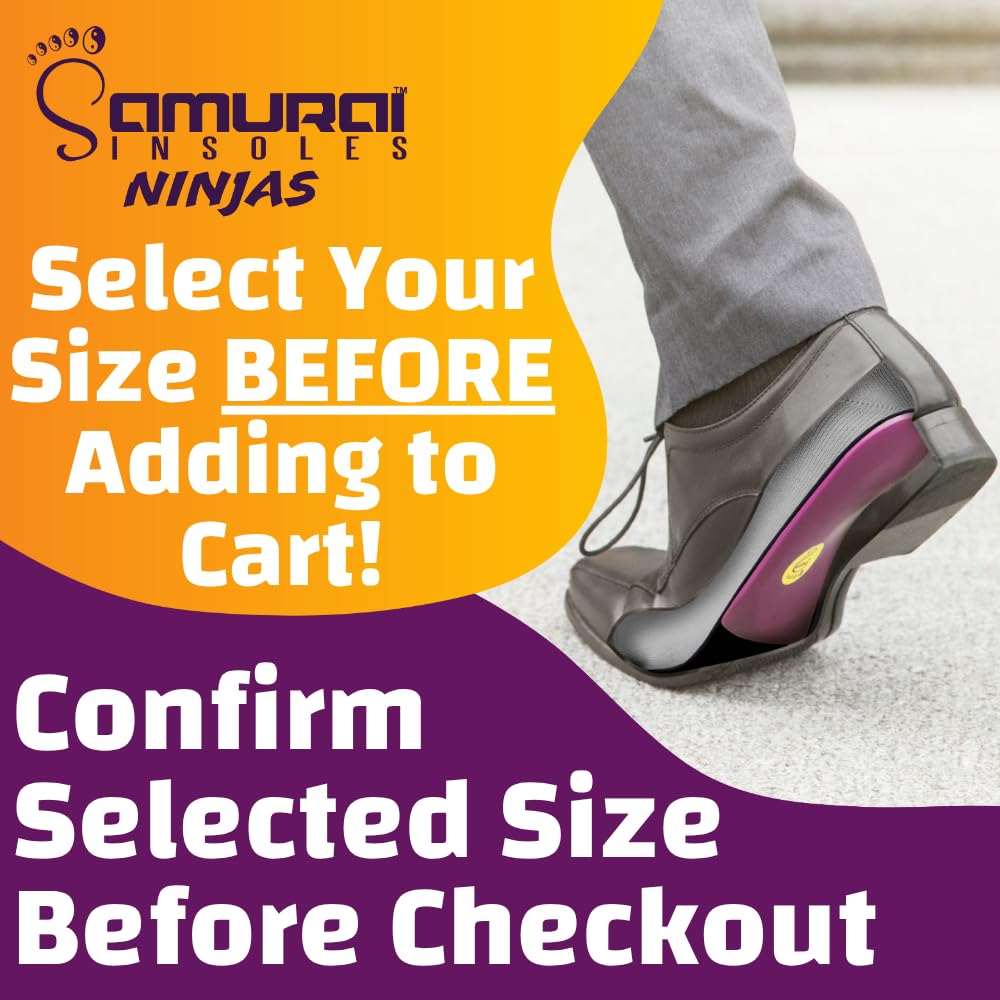 Samurai Insoles Ninjas insertadas bajo plantilla en zapato, comodidad instantánea