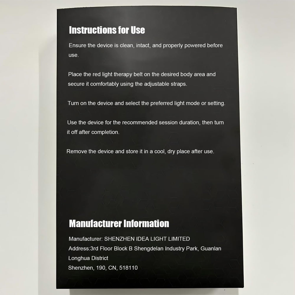 SanaTech cinturon luz roja 660nm-850nm para penetración profunda y bienestar