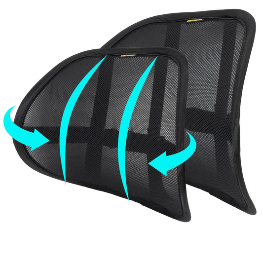 SANHSEHOME vista frontal del soporte lumbar con diseño ergonómico útil