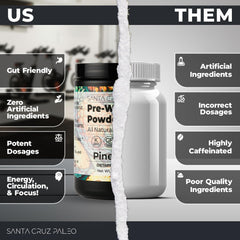 Santa Cruz Paleo etiqueta de ingredientes con lista limpia y electrolitos visibles