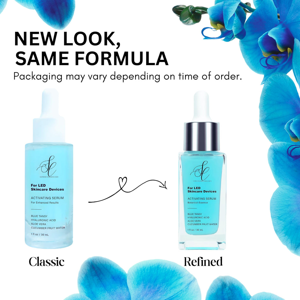 SC Sapphire pre/post-treatment gel application close-up showing soothing hydration